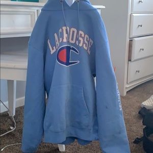 Champion Carolina blue lacrosse sweatshirt
